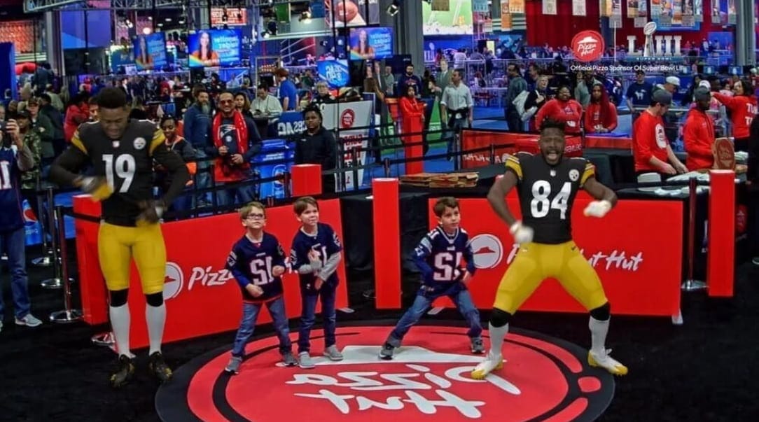 Augmented Reality Sports Example INDE Pizza Hut