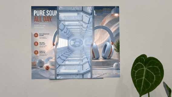 Kivicube AI AR Agent Example Headphone Poster