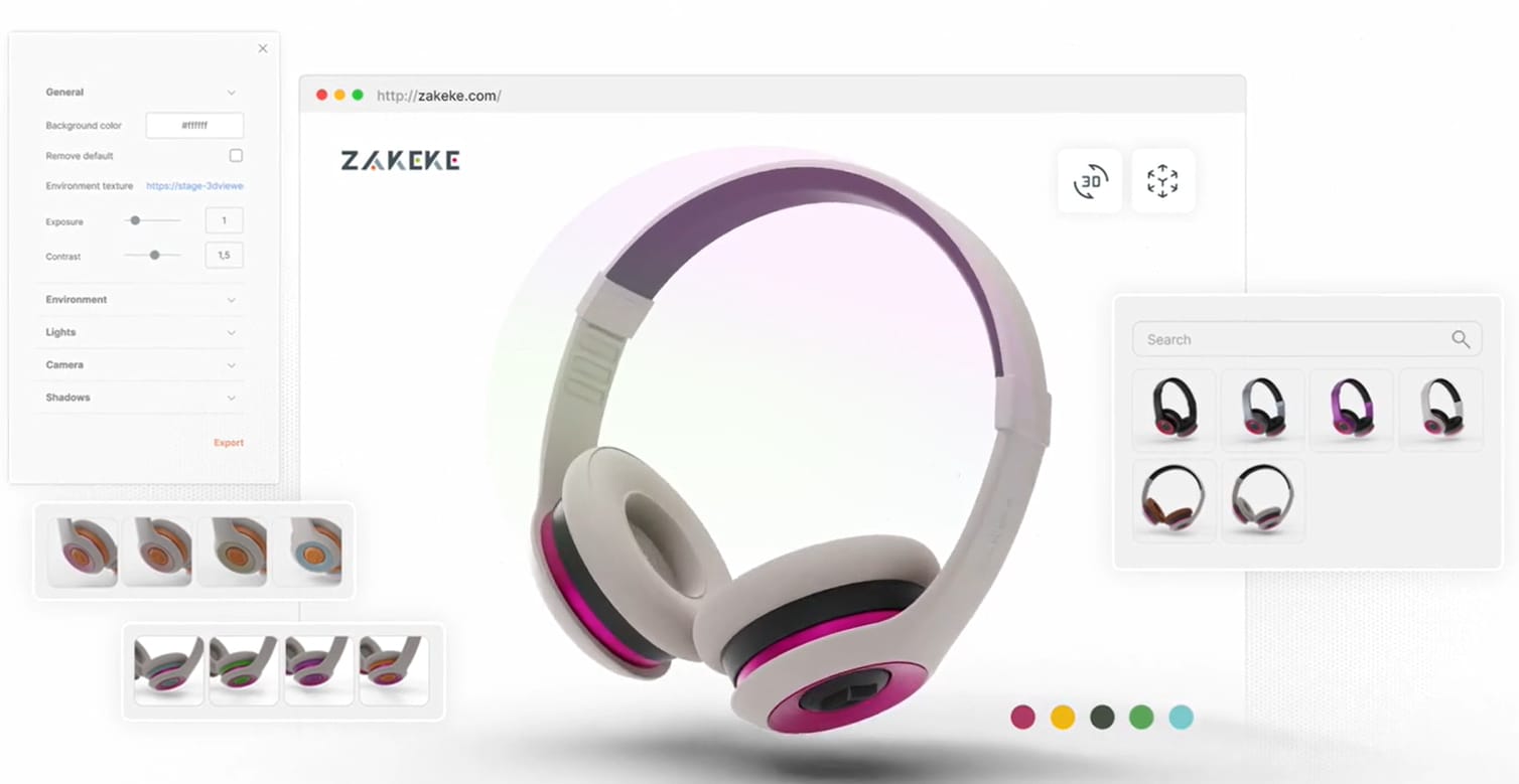 3D Product Visualizer Zakeke