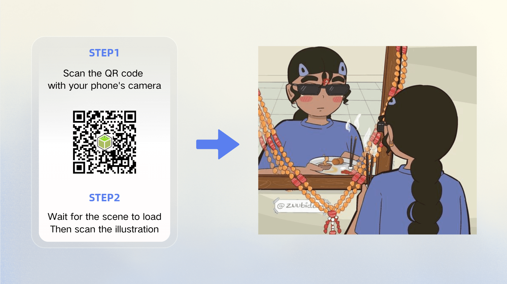Experience Shubhi's AR Illustration