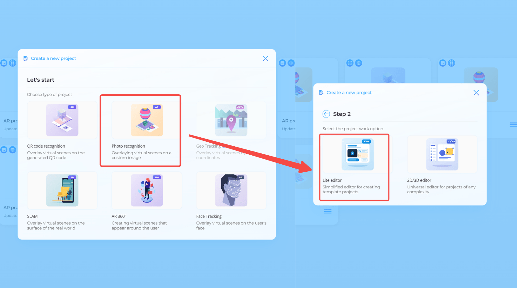 Find Templates in the Lite Editor of Photo Recognition