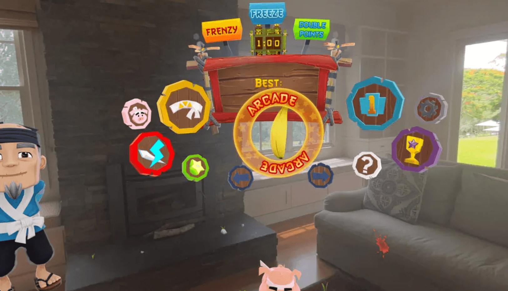Spatial Fruit Slicing AR Game Super Fruit Ninja