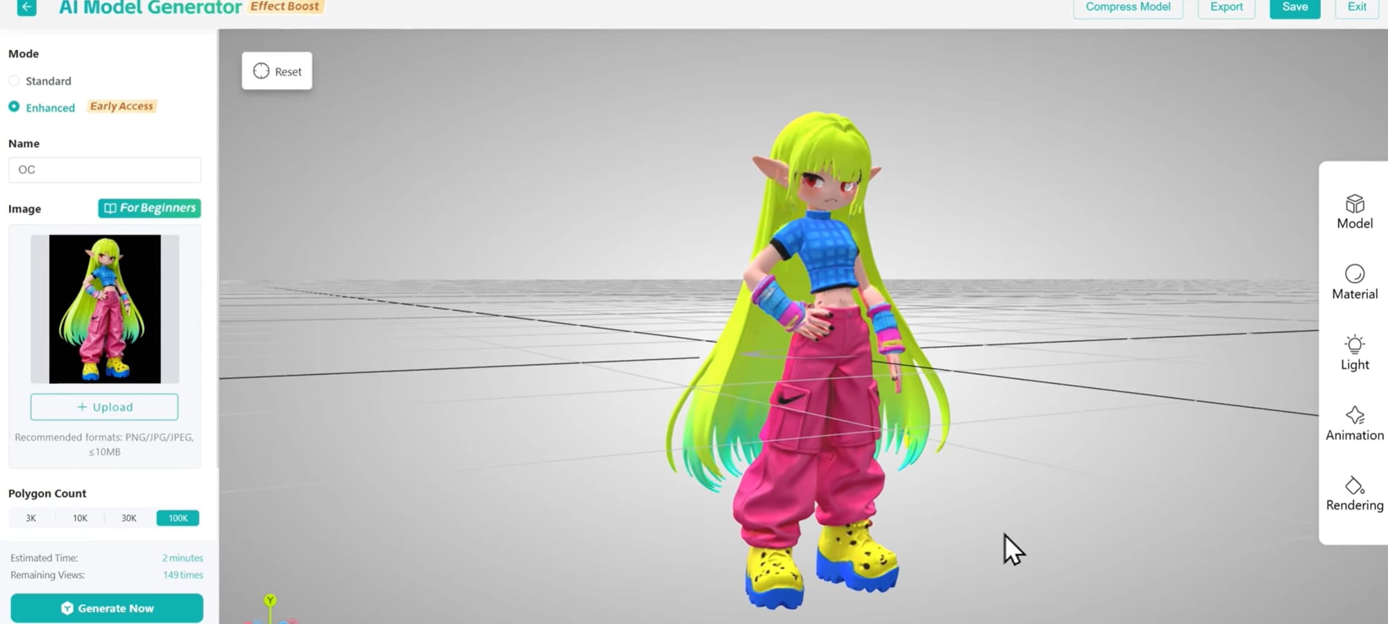 Augmented Reality Anime How to AI 3D OC Model