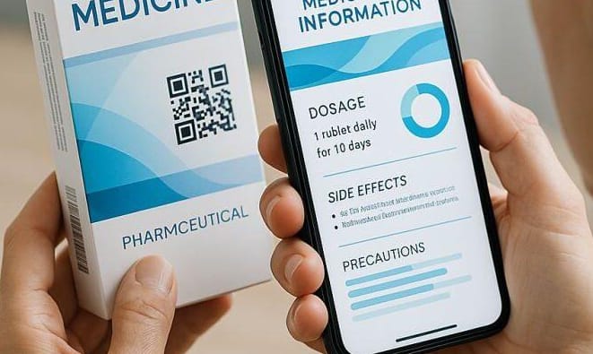 Augmented Reality Medical Examples Bormioli Pharma AR Leaflet