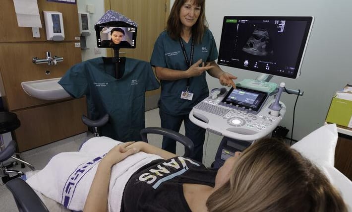 Augmented Reality Medical Examples HoloLens Remote Ultrasound Diagnosis