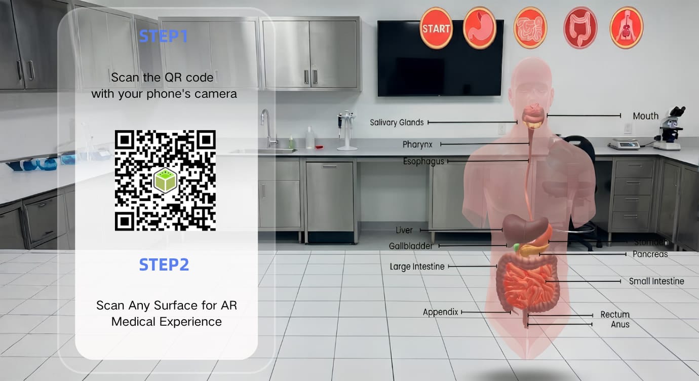 Augmented Reality Medical QR Code Experience