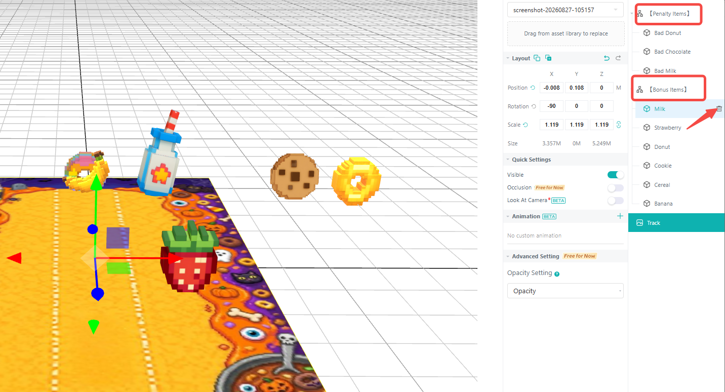 How to Make an AR Game Kivicube Add New Items to Groups