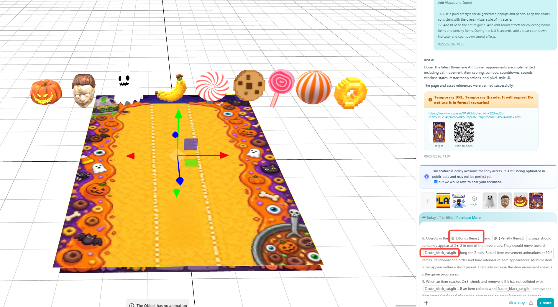 How to Make an AR Game Kivicube Adjust AI Prompt