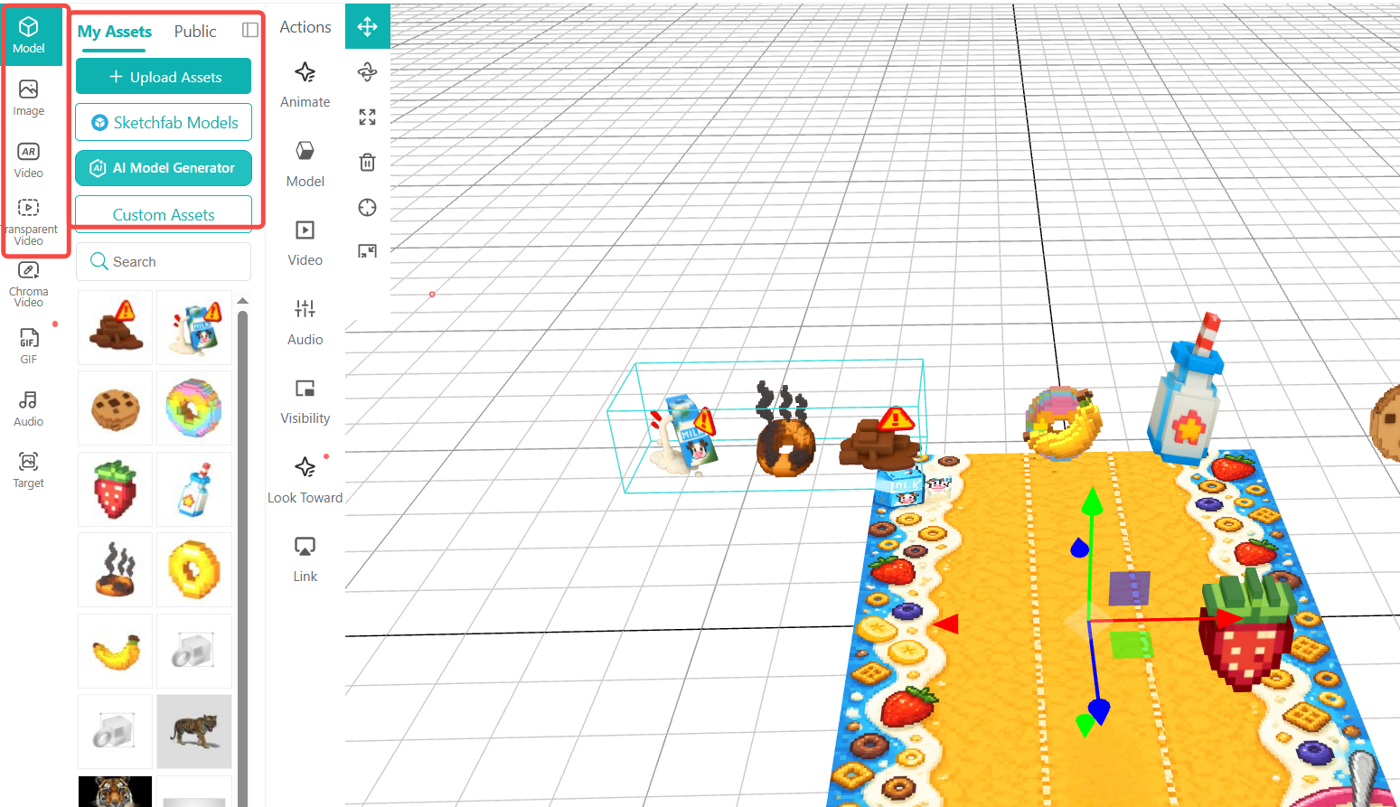 How to Make an AR Game Kivicube Upload Assets