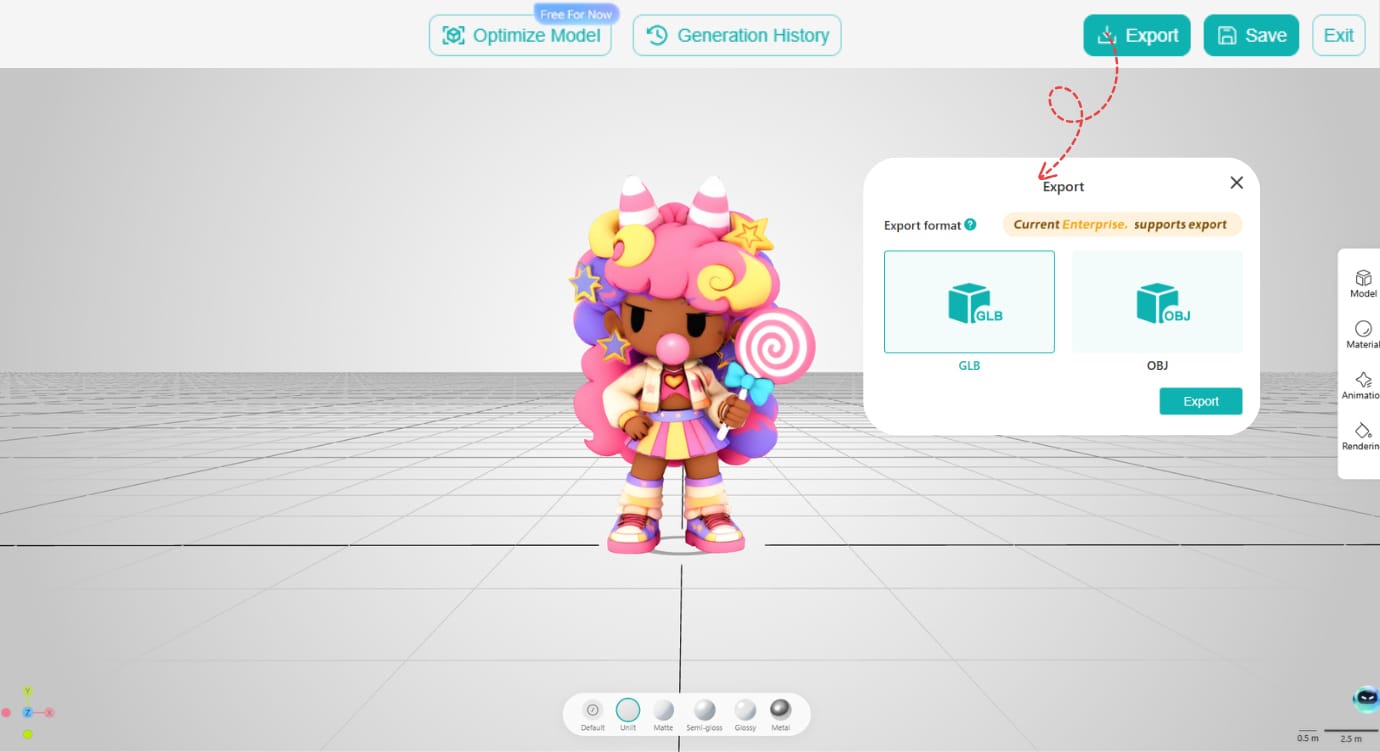 2D Image to 3D Model Kivicube Result and Export