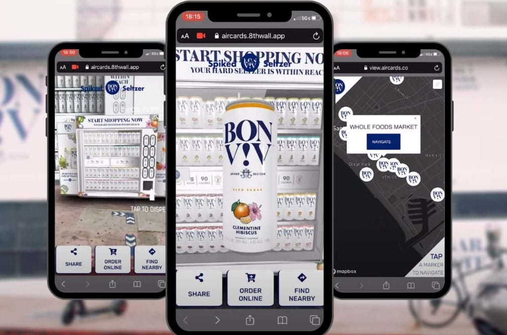 Augmented Reality Advertising Example BON VV AR Vending Machine