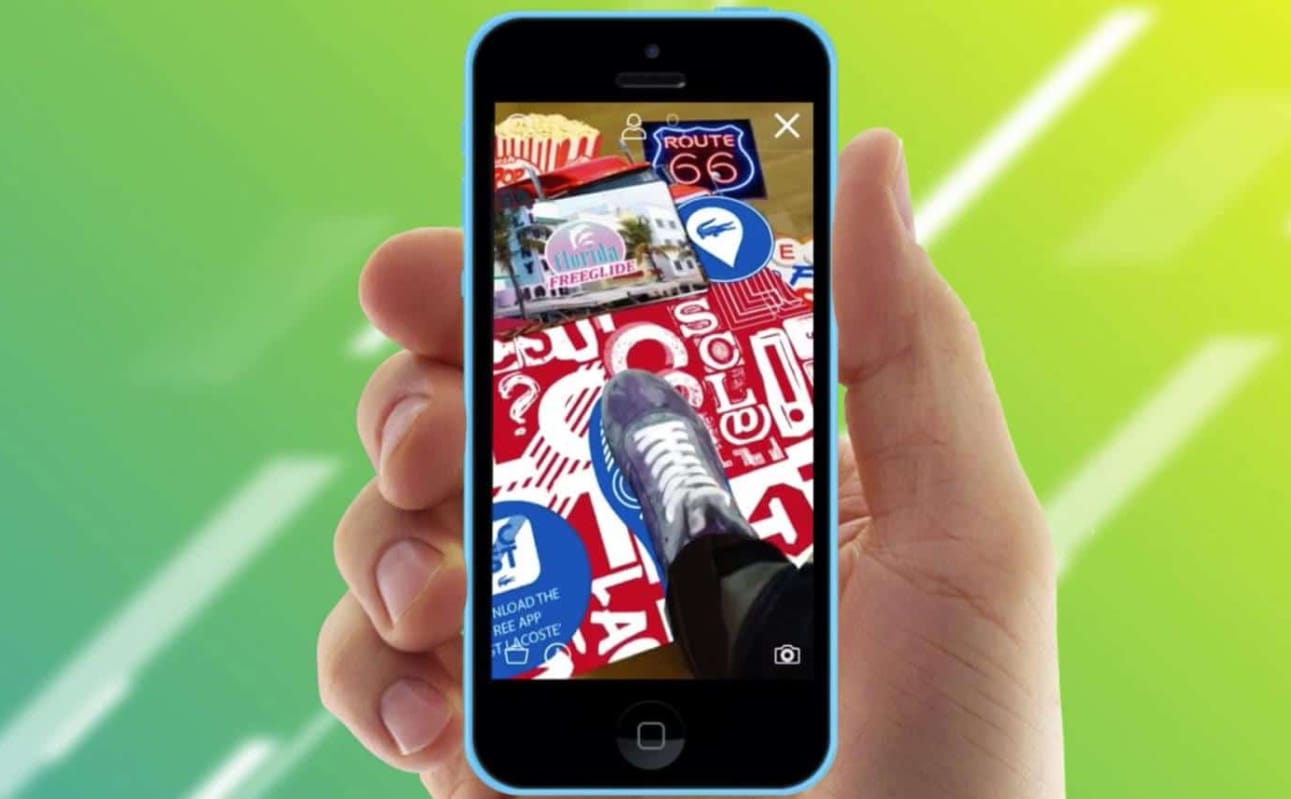 Augmented Reality Advertising Example Lacoste Lcst in Store AR