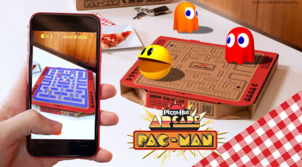 Augmented Reality Advertising Example Pizza Hut Pac Man