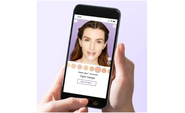 Augmented Reality Advertising Example Tarte Cosmetics Makeup