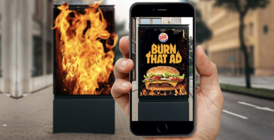 AR for Business Example Burger King