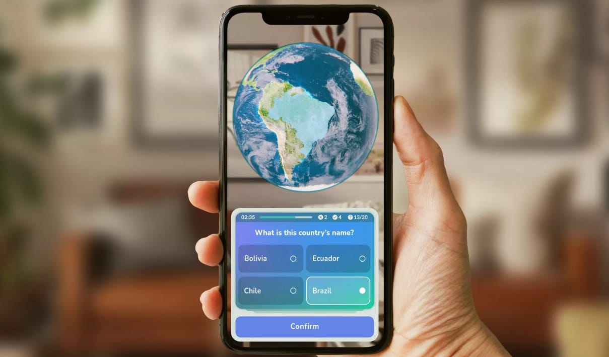 Augmented Reality Geography Example GeoGeek AR