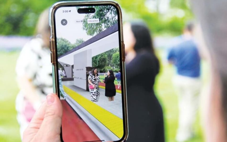 Augmented Reality Geography Example Georeferenced Urban Planning