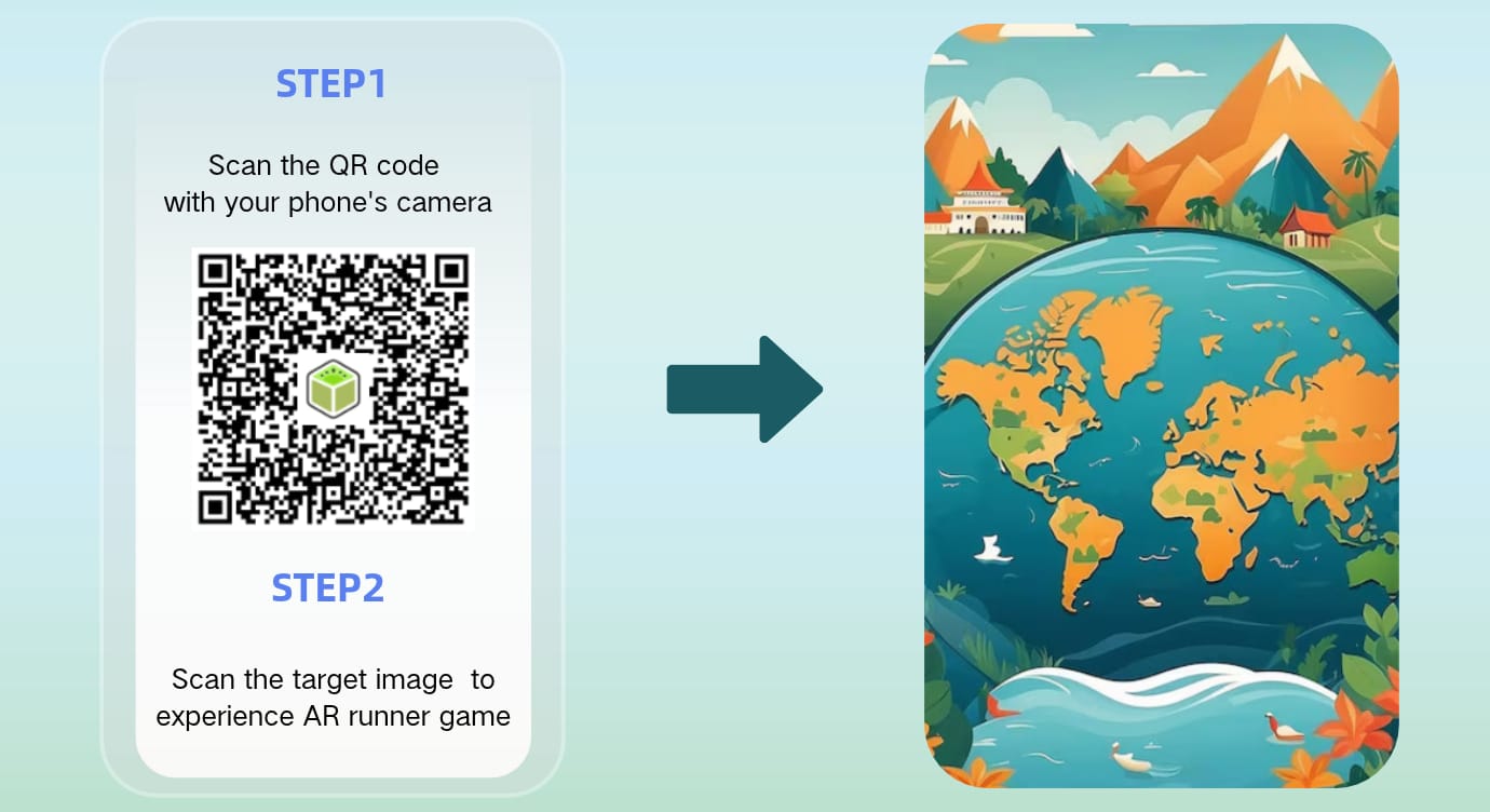 Augmented Reality Geography Kivicube AR Code