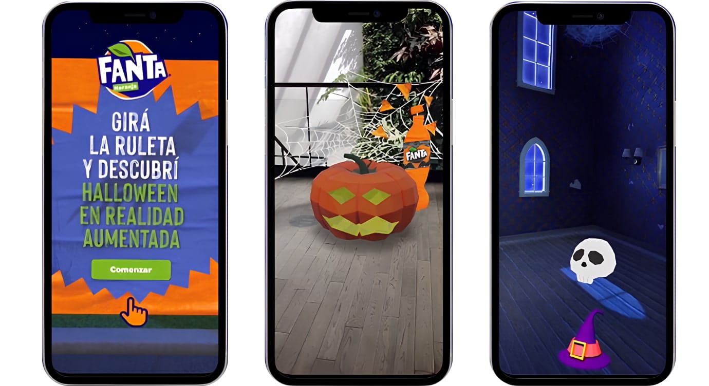Augmented Reality Halloween Examples Fanta Web 360 AR