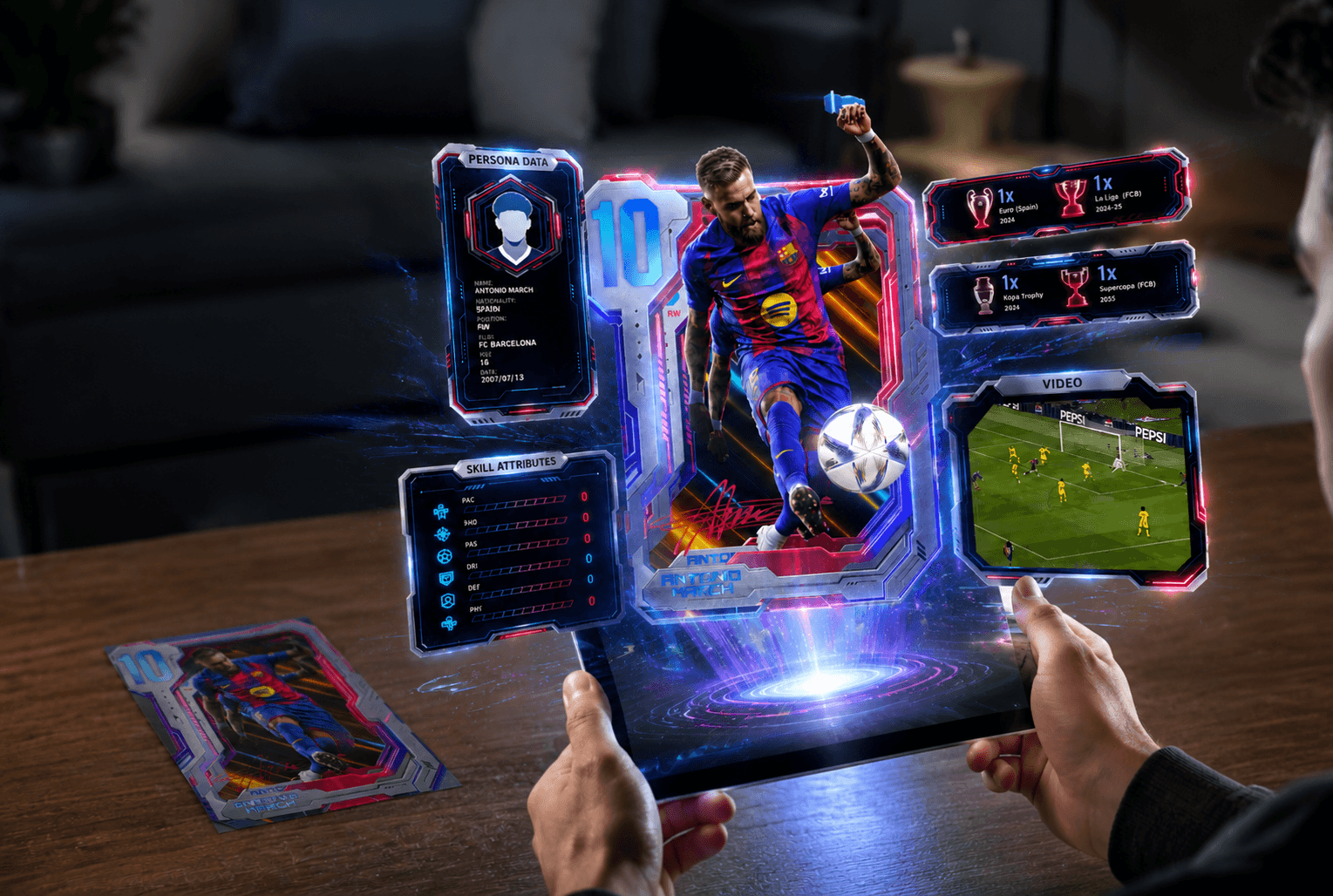 Make Augmented Reality Football Cards for Major Tournaments