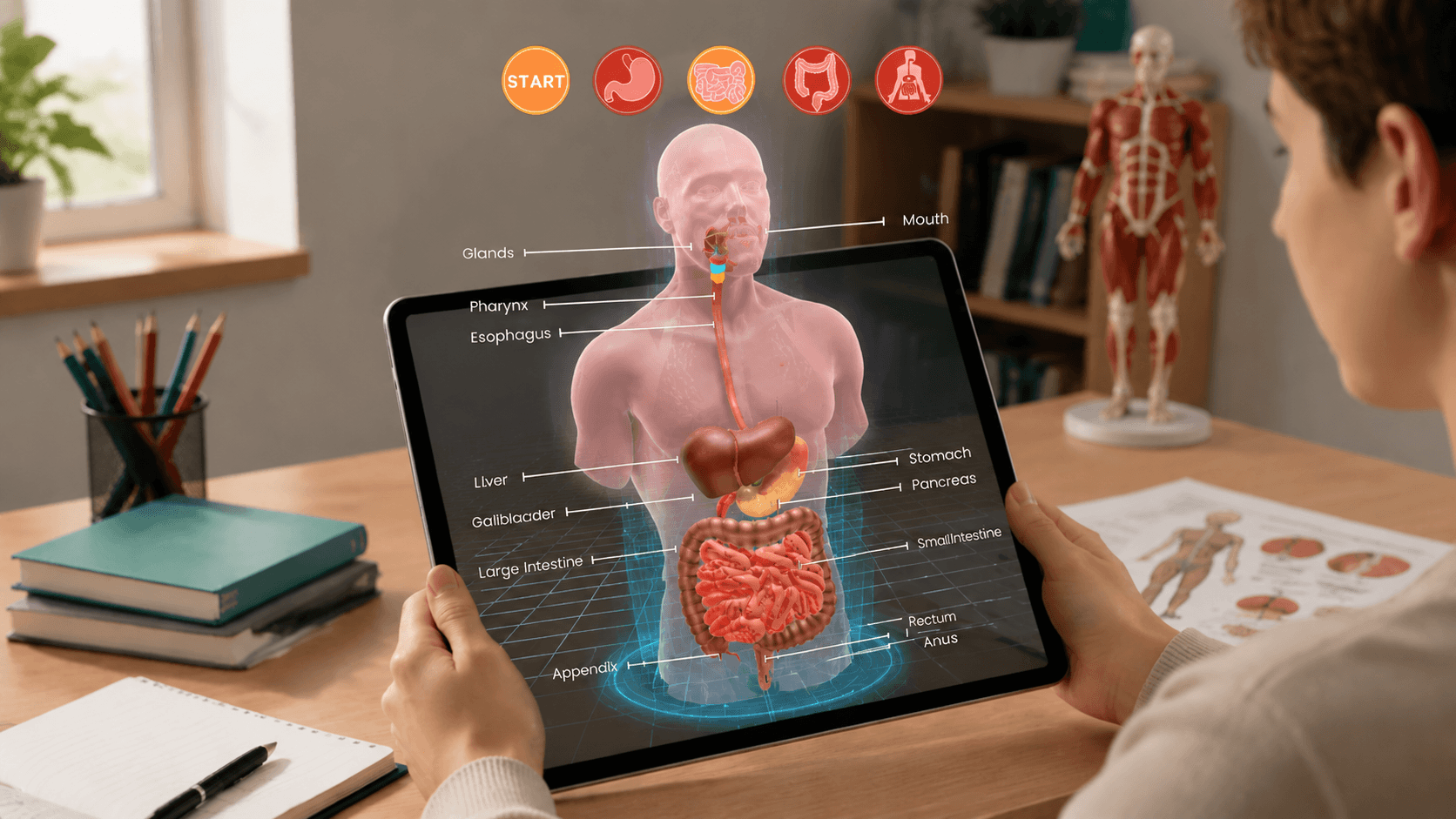 Visualize Organs & Muscles in 3D with Augmented Reality Anatomy