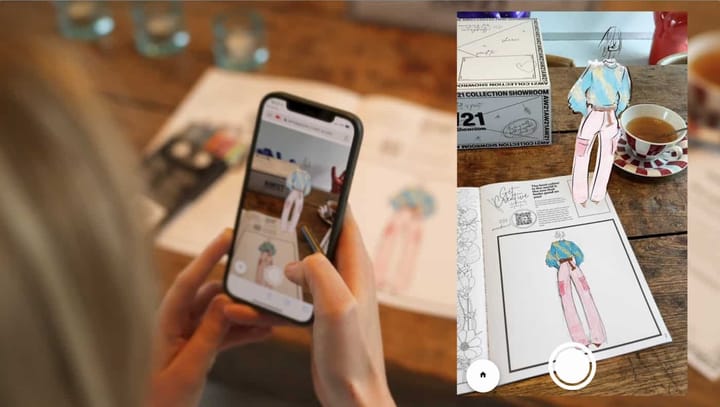 Augmented Reality Fashion Magazine | Source: 8thWall