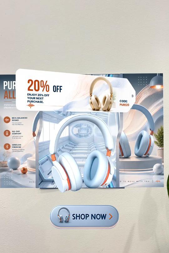 AR Headphone Product Poster